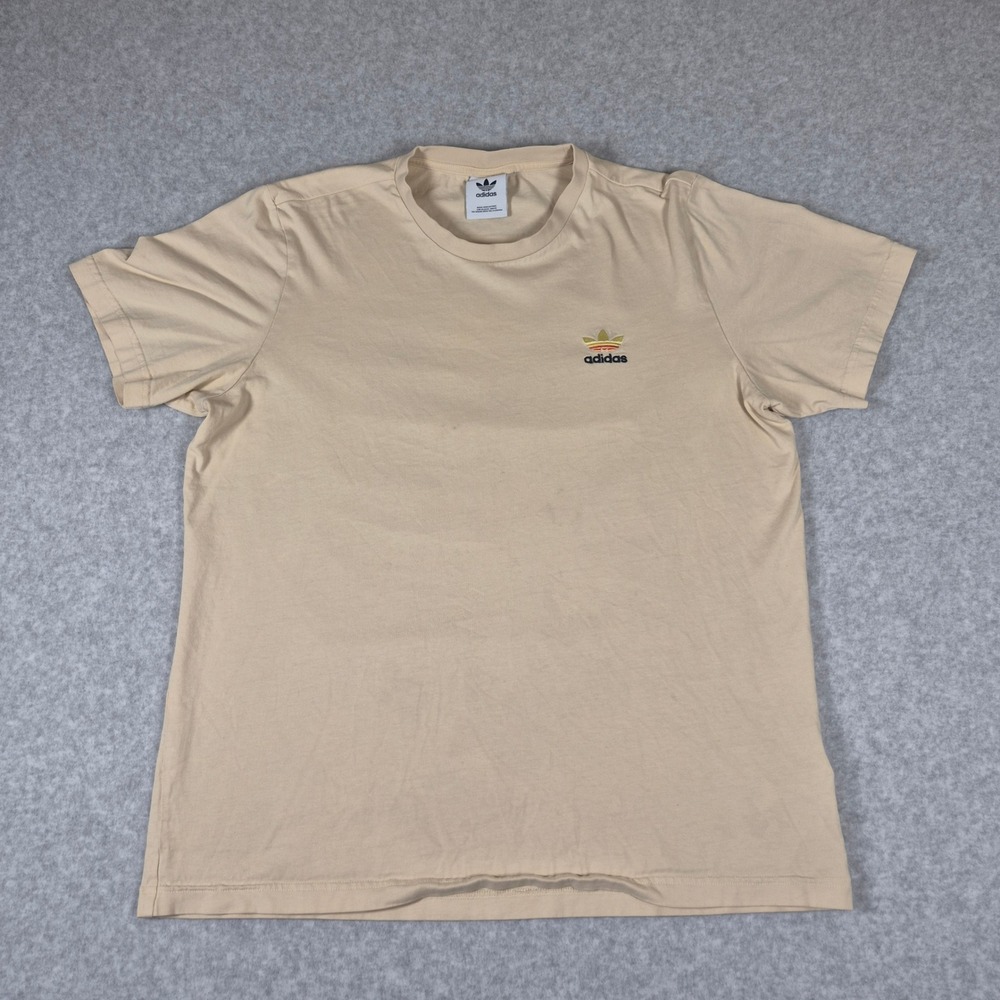 Adidas T-Shirt Mens M Tan Protect What You Love Surf Graphic Originals Tee
